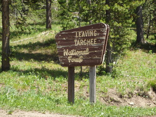 GDMBR: Leaving Targhee National Forest.